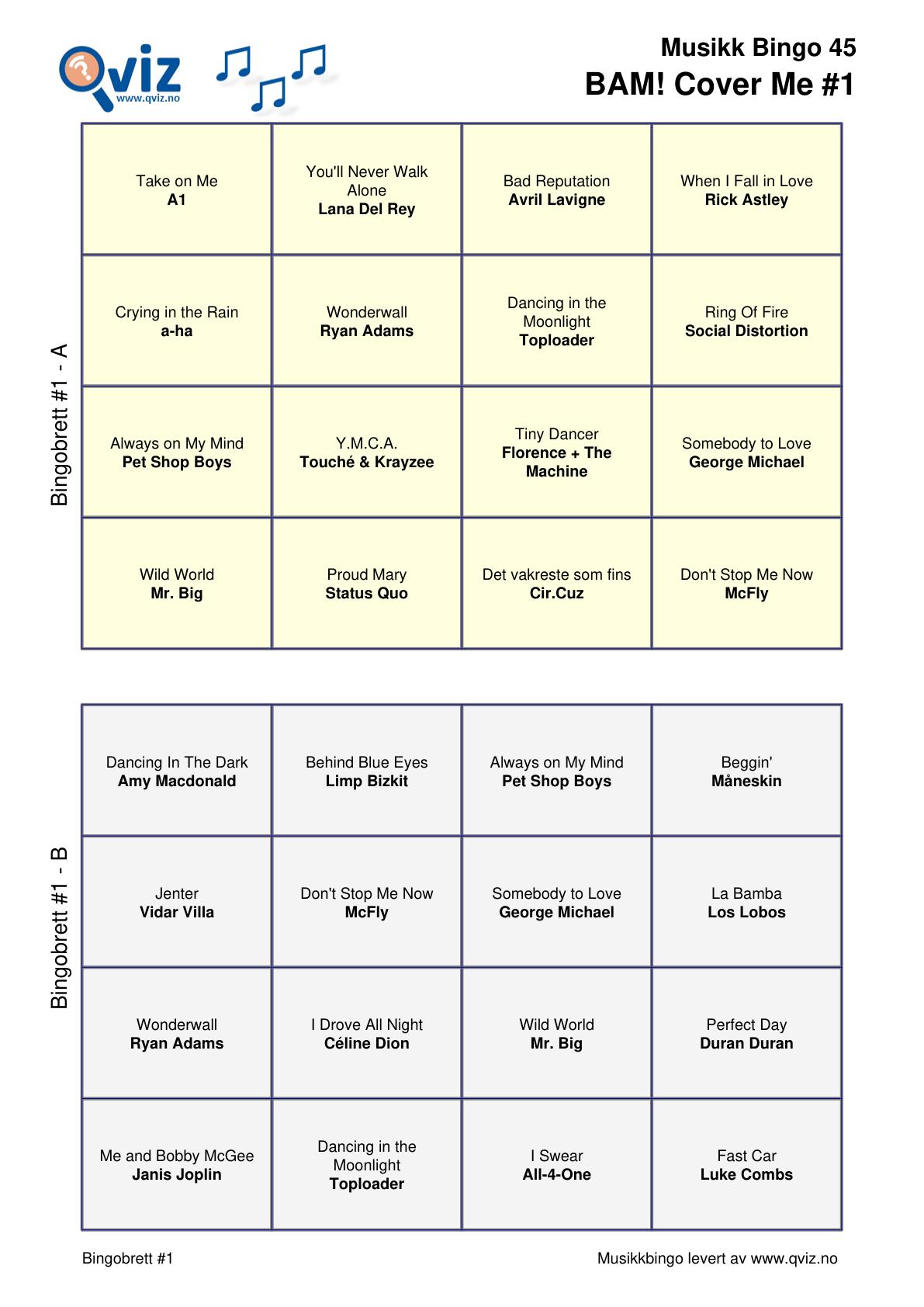 BAM! What a Music Bingo Cover Me - Bilde 11