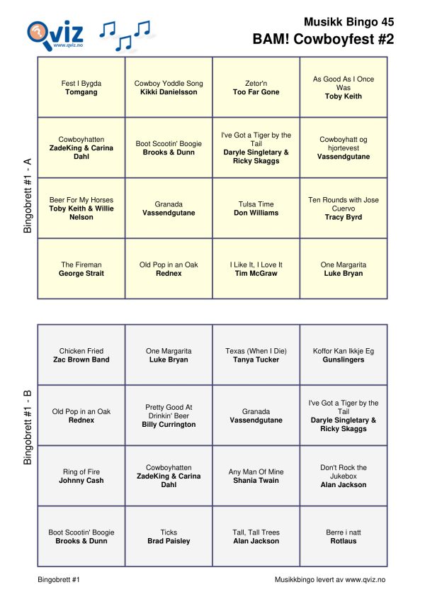 BAM! What a Music Bingo Cowboyfest - Bilde 9