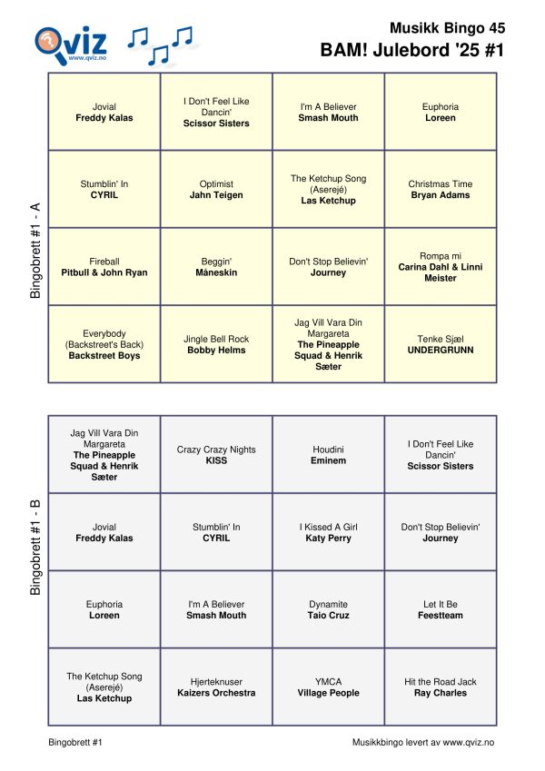 BAM! What a Music Bingo Julebord '25 - Bilde 11