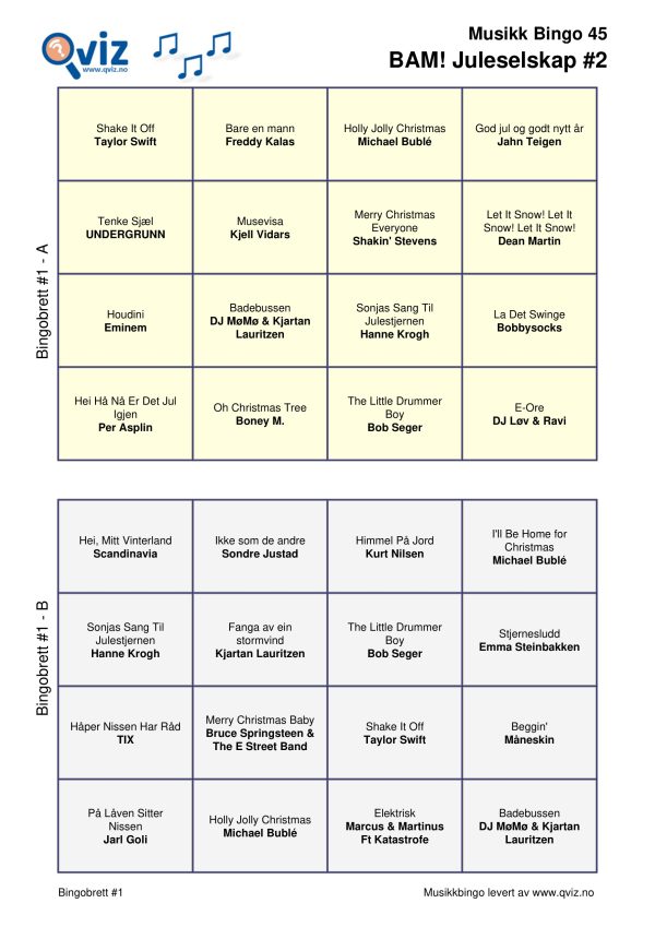 BAM! What a Music Bingo Juleselskap - Bilde 9