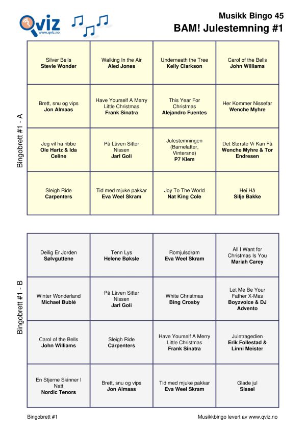 BAM! What a Music Bingo Julestemning - Bilde 11