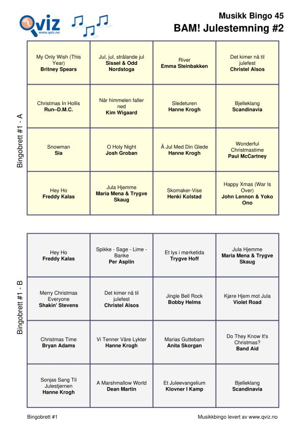 BAM! What a Music Bingo Julestemning - Bilde 9