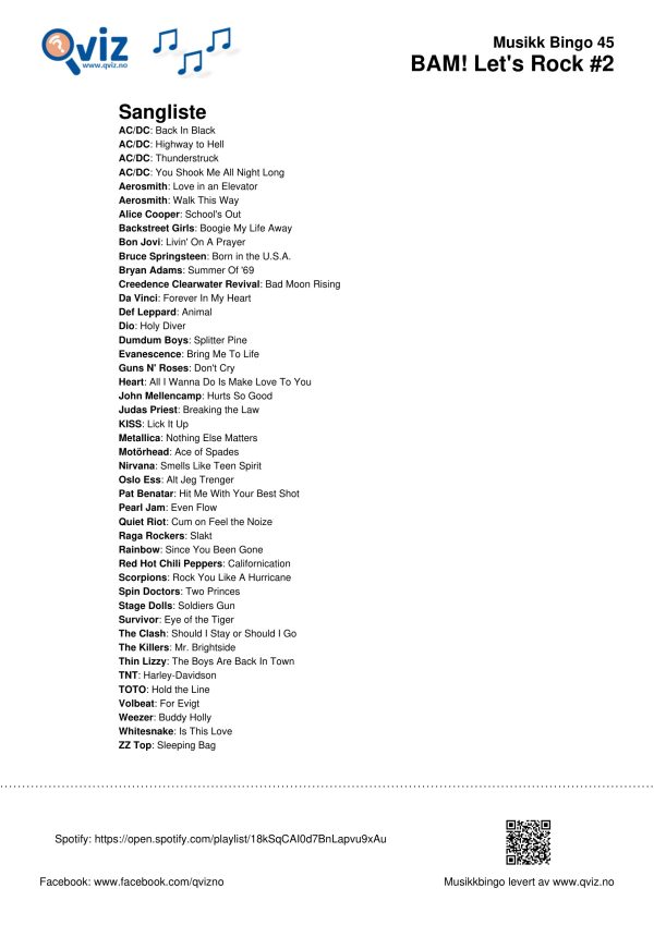 BAM! What a Music Bingo Let's Rock - Bilde 8
