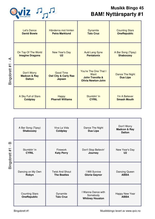 BAM! What a Music Bingo Nyttårsparty - Bilde 11