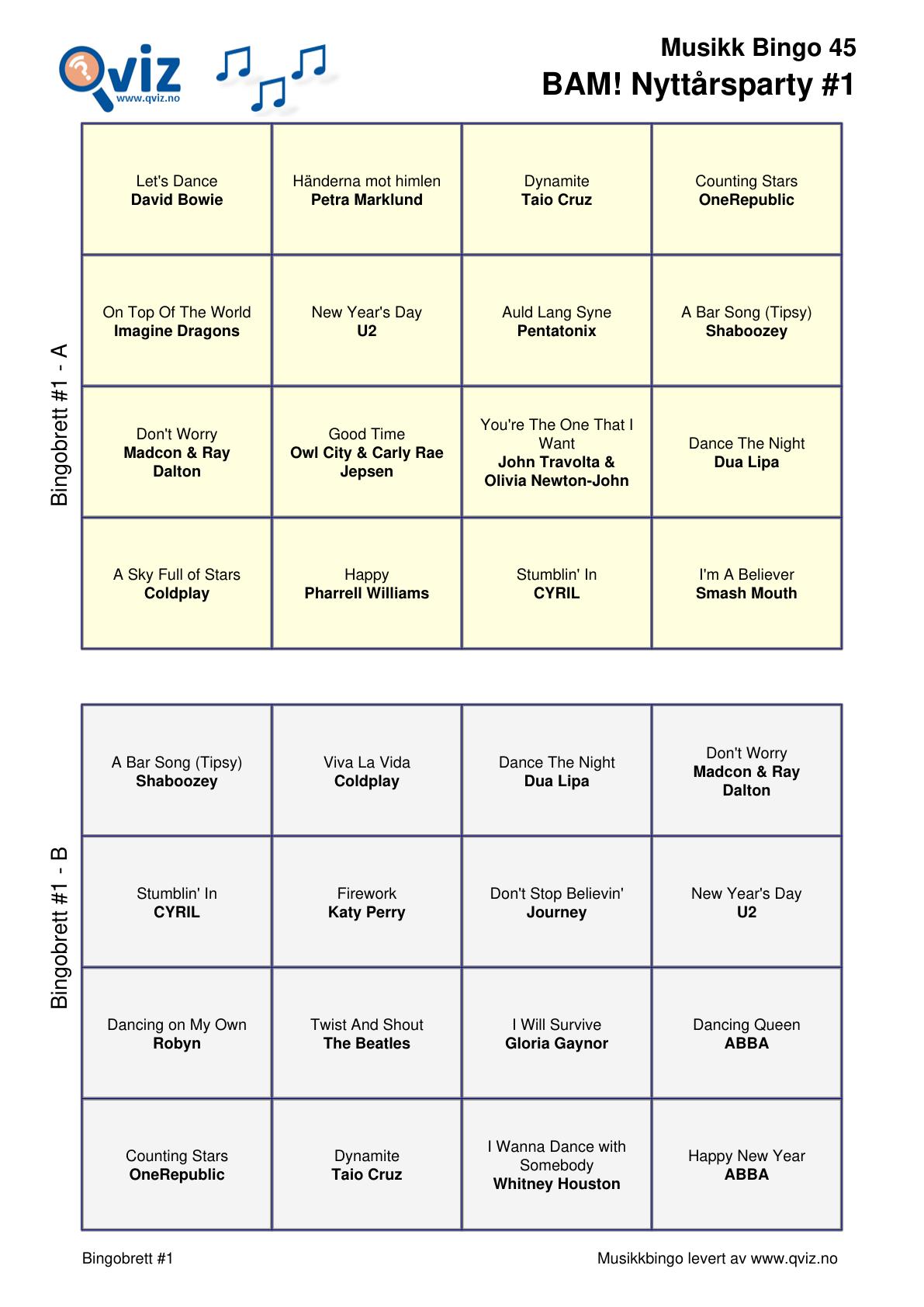 BAM! What a Music Bingo Nyttårsparty - Bilde 11