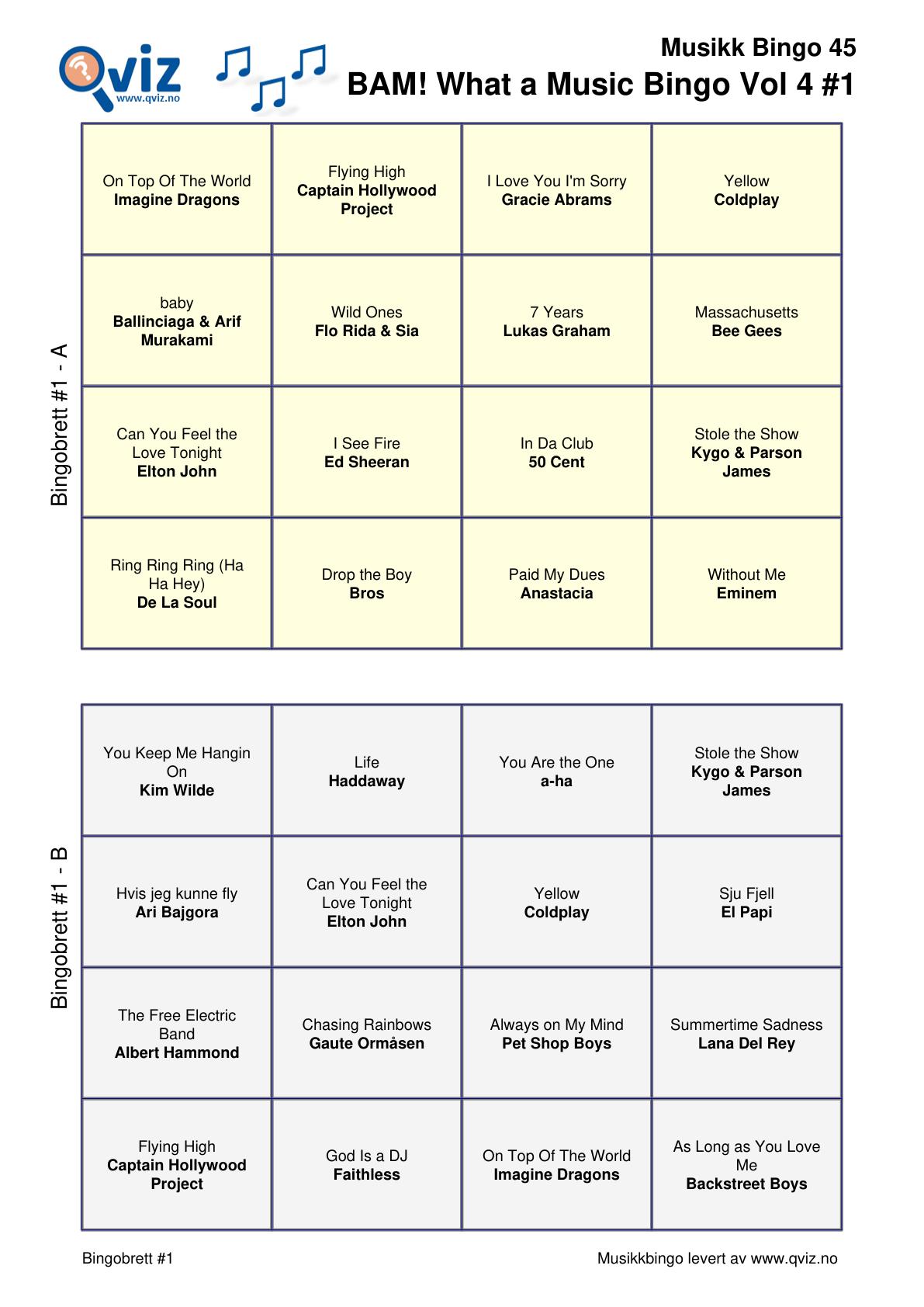 BAM! What a Music Bingo Vol 4 - Bilde 11