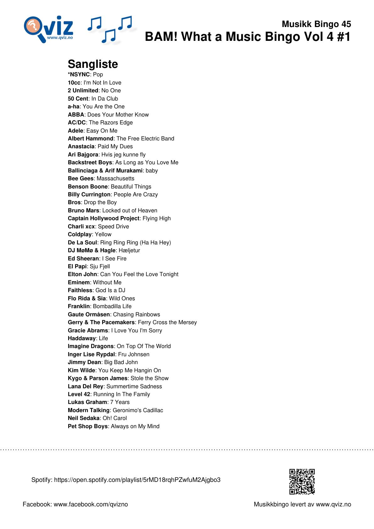 BAM! What a Music Bingo Vol 4 - Bilde 10