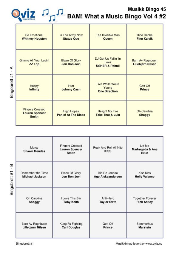 BAM! What a Music Bingo Vol 4 - Bilde 9