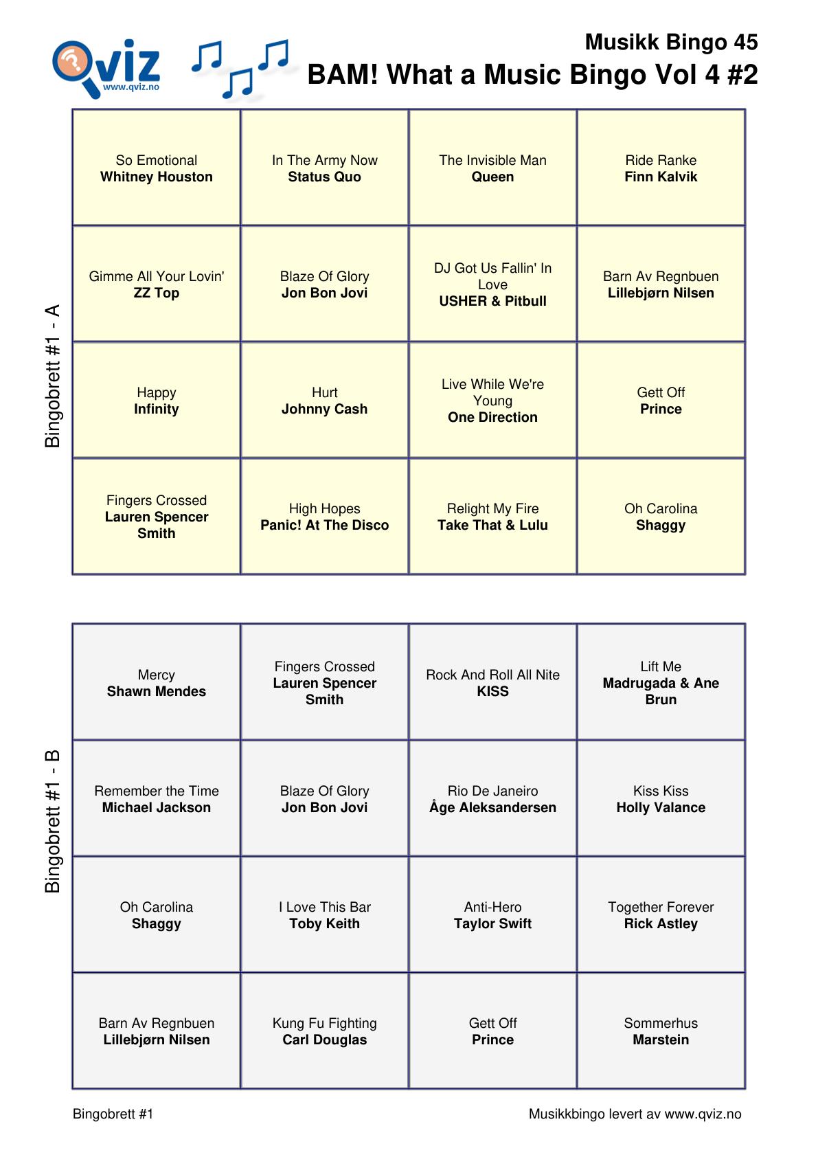 BAM! What a Music Bingo Vol 4 - Bilde 9