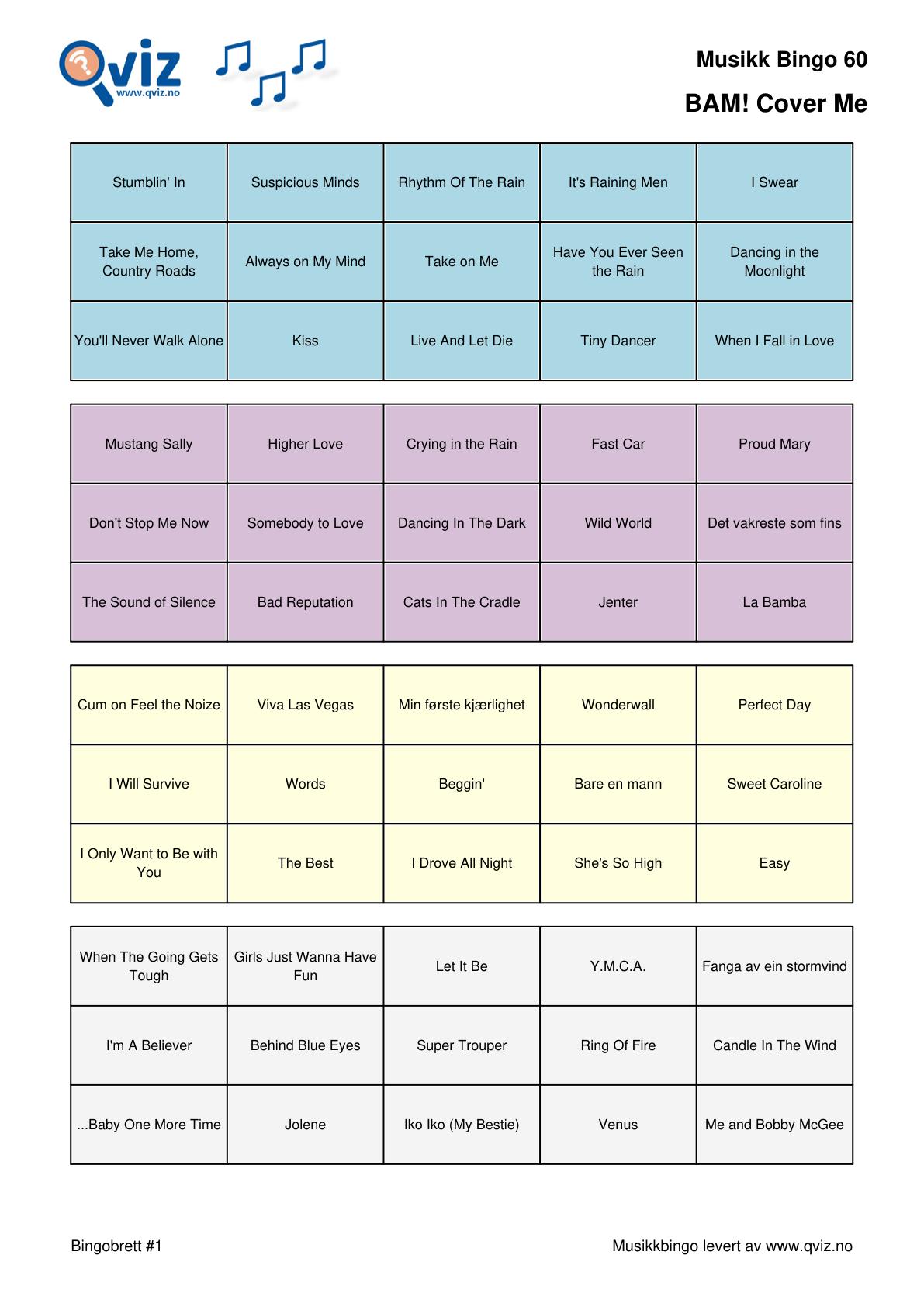 BAM! What a Music Bingo Cover Me - Bilde 7