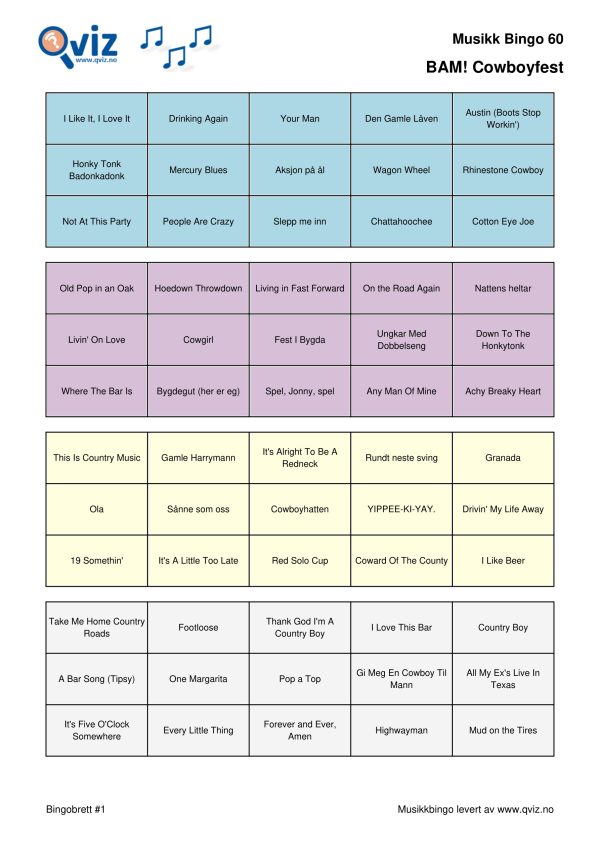 BAM! What a Music Bingo Cowboyfest - Bilde 7