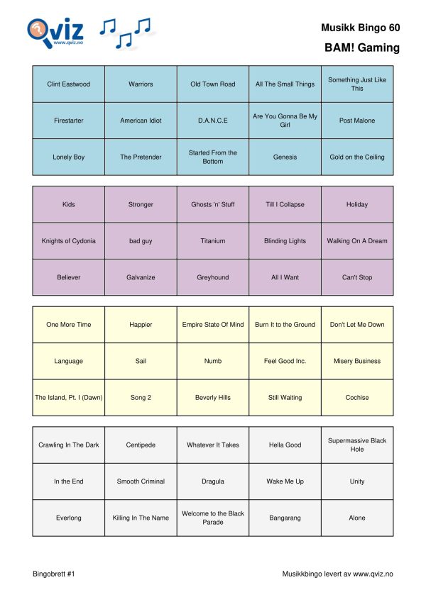 BAM! What a Music Bingo Gaming - Bilde 7