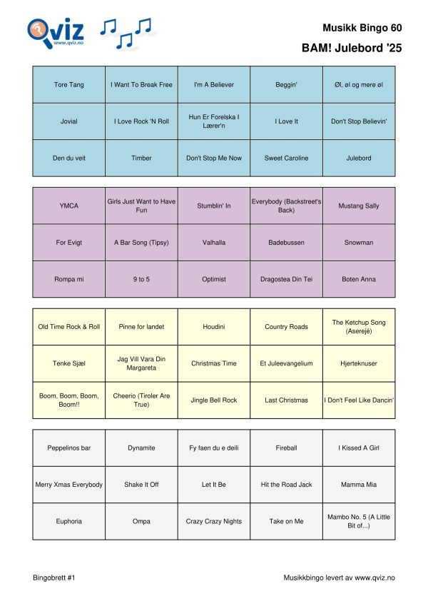 BAM! What a Music Bingo Julebord '25 - Bilde 7