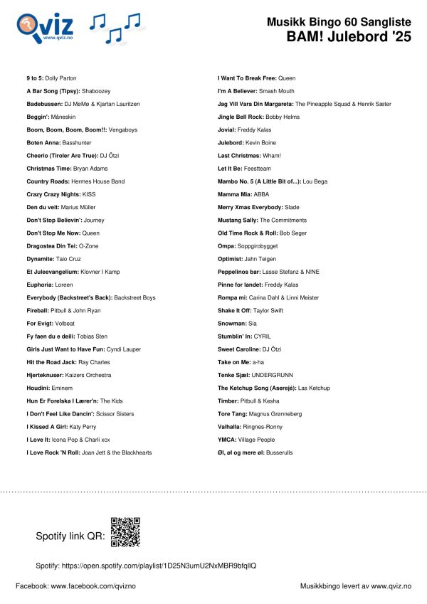 BAM! What a Music Bingo Julebord '25 - Bilde 6