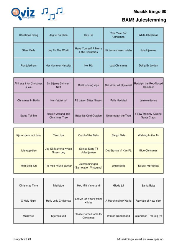 BAM! What a Music Bingo Julestemning - Bilde 7