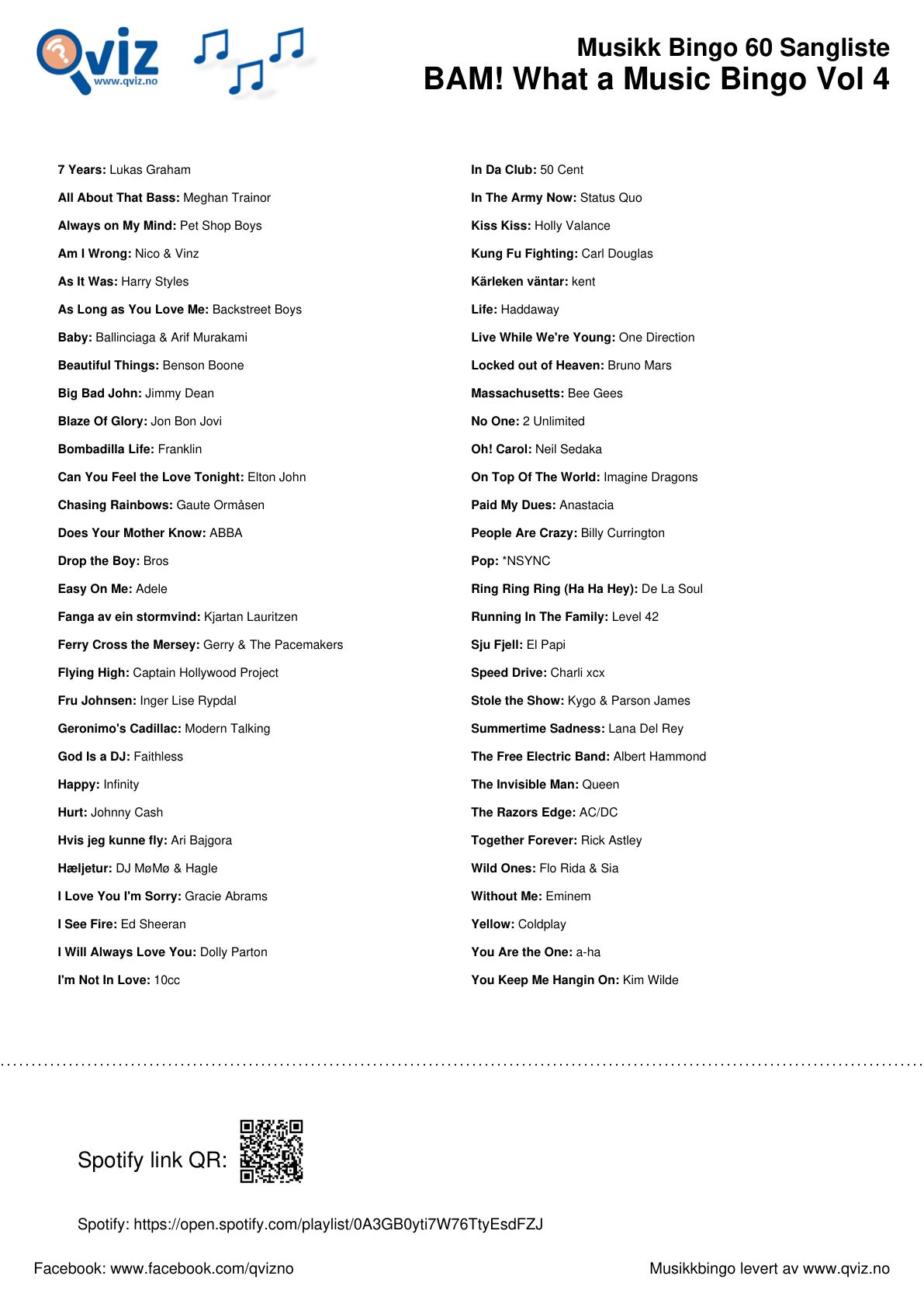 BAM! What a Music Bingo Vol 4 - Bilde 6