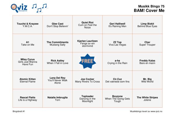 BAM! What a Music Bingo Cover Me - Bilde 5
