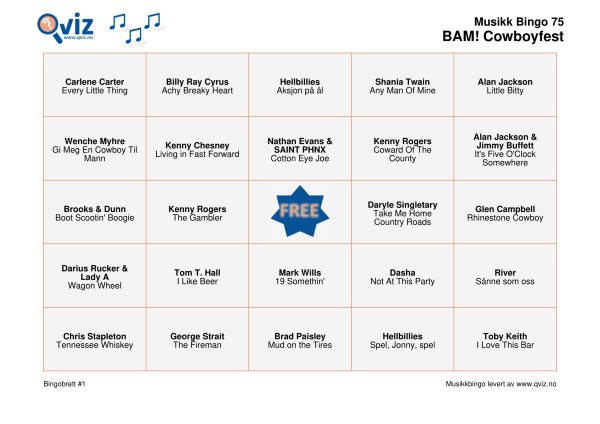 BAM! What a Music Bingo Cowboyfest - Bilde 5
