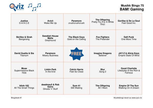 BAM! What a Music Bingo Gaming - Bilde 5