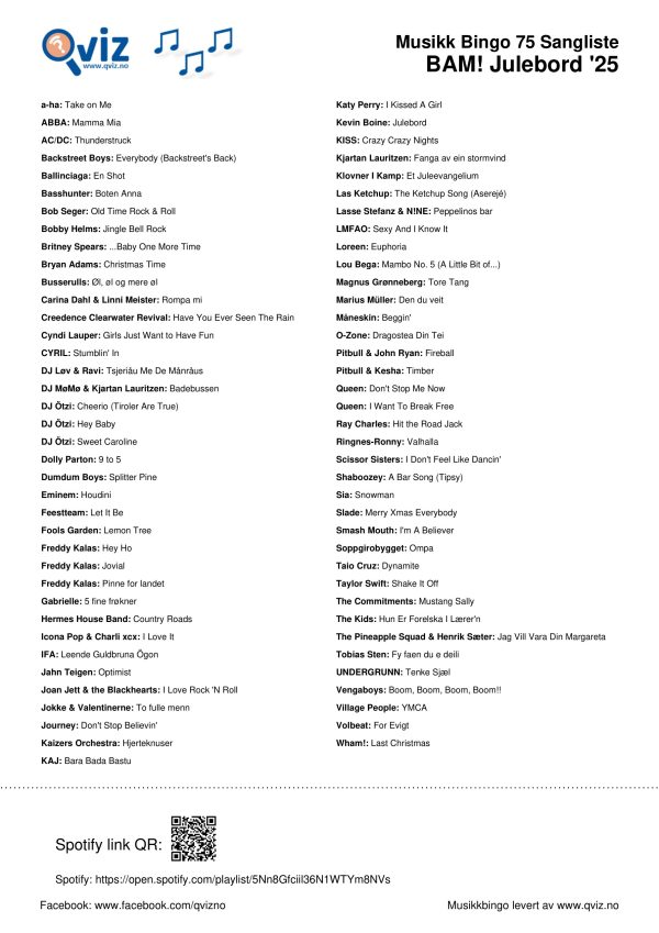 BAM! What a Music Bingo Julebord '25 - Bilde 4