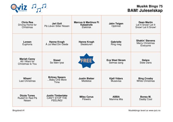 BAM! What a Music Bingo Juleselskap - Bilde 5