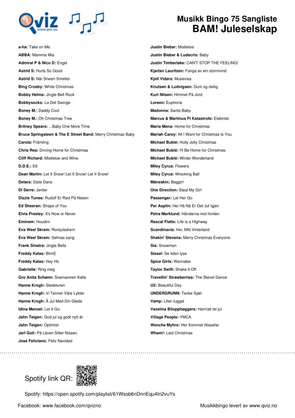 BAM! What a Music Bingo Juleselskap - Bilde 4