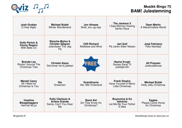 BAM! What a Music Bingo Julestemning - Bilde 5