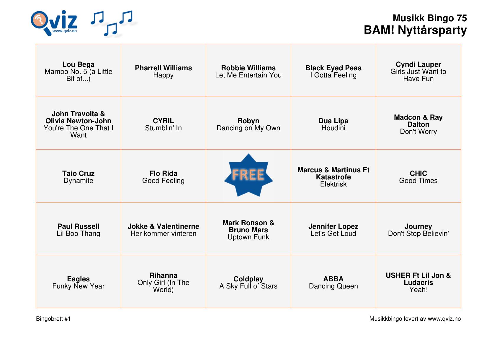 BAM! What a Music Bingo Nyttårsparty - Bilde 5