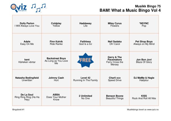 BAM! What a Music Bingo Vol 4 - Bilde 5
