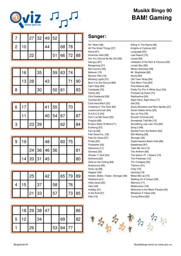 BAM! What a Music Bingo Gaming - Bilde 3