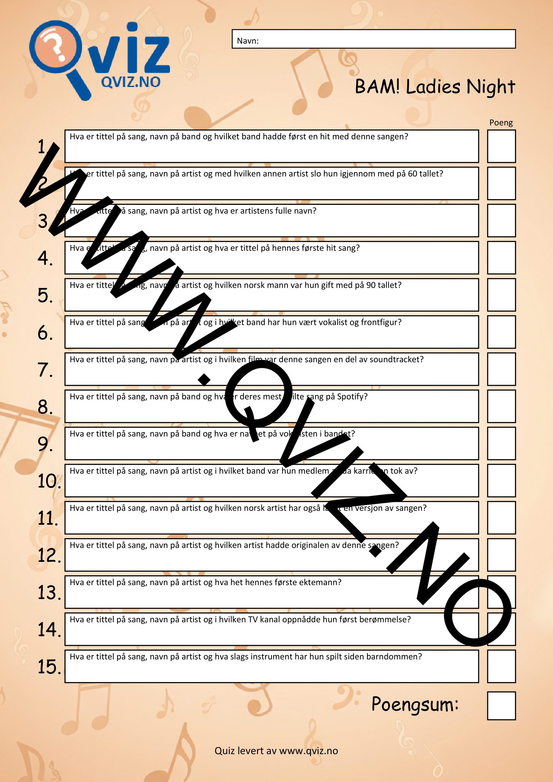 BAM! What a Music Bingo Ladies Night - Bilde 21