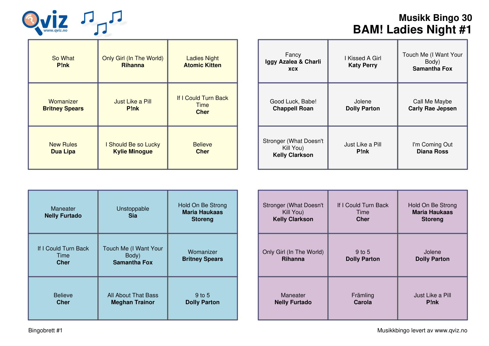 BAM! What a Music Bingo Ladies Night - Bilde 19
