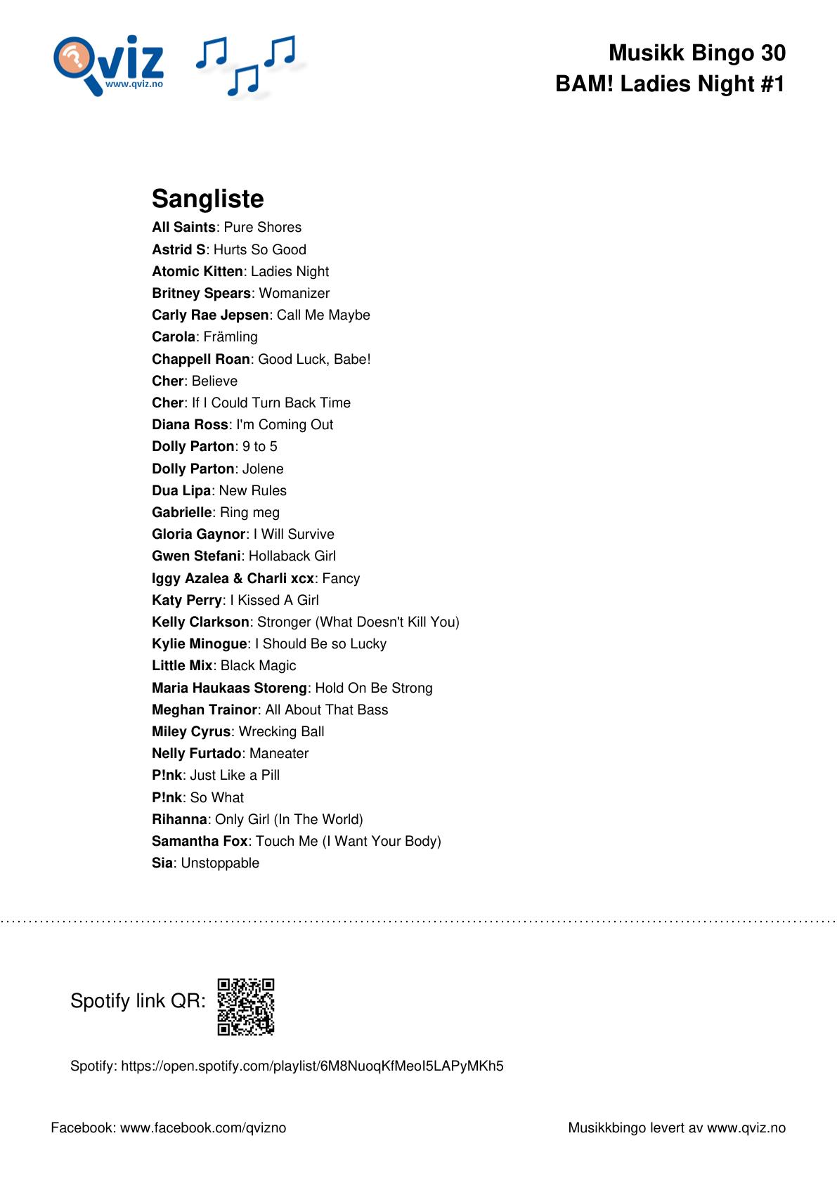 BAM! What a Music Bingo Ladies Night - Bilde 18