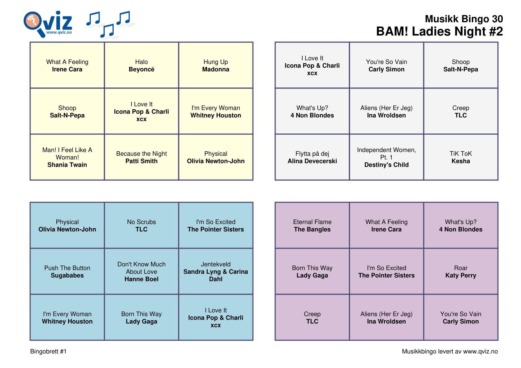 BAM! What a Music Bingo Ladies Night - Bilde 17