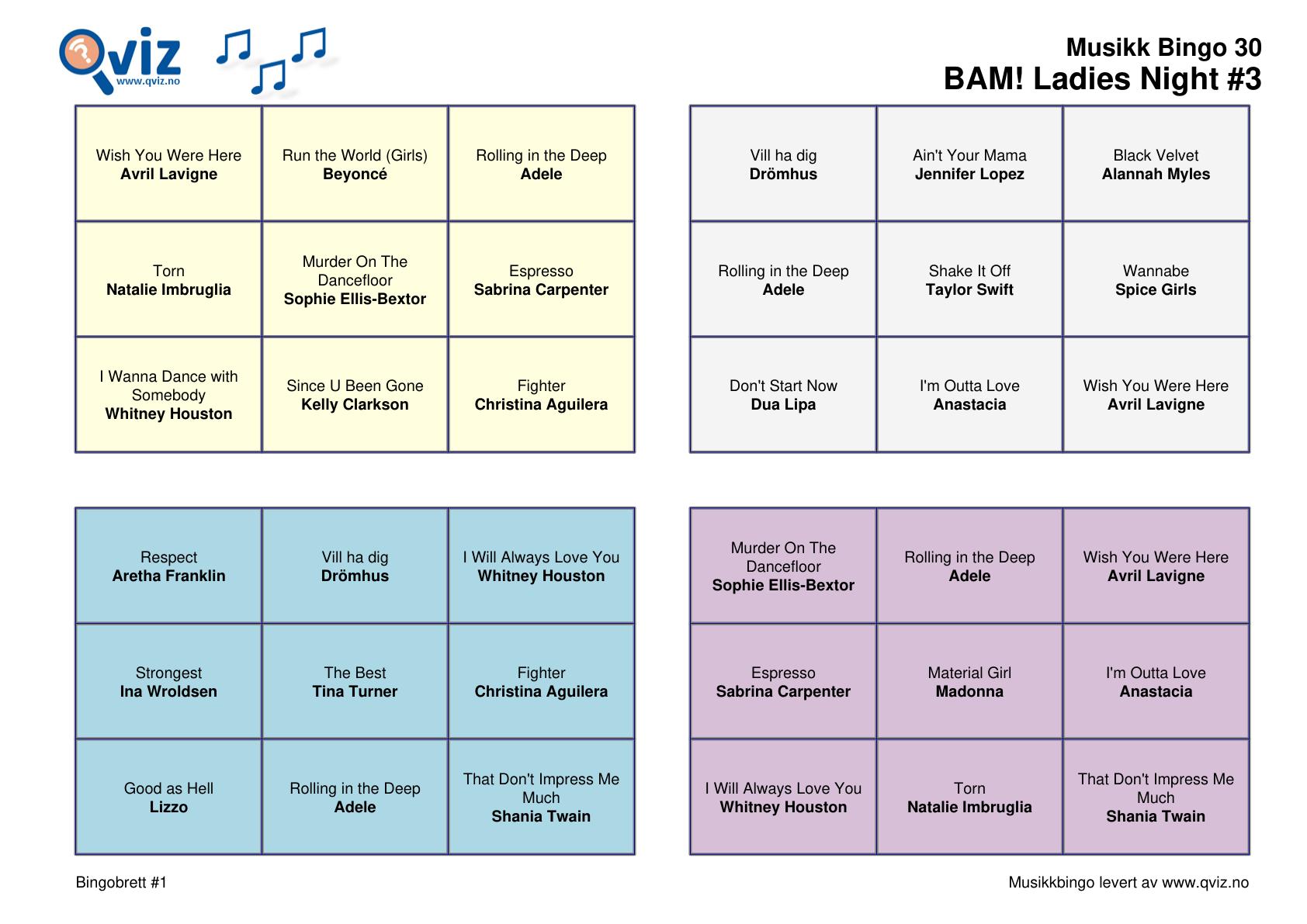 BAM! What a Music Bingo Ladies Night - Bilde 15