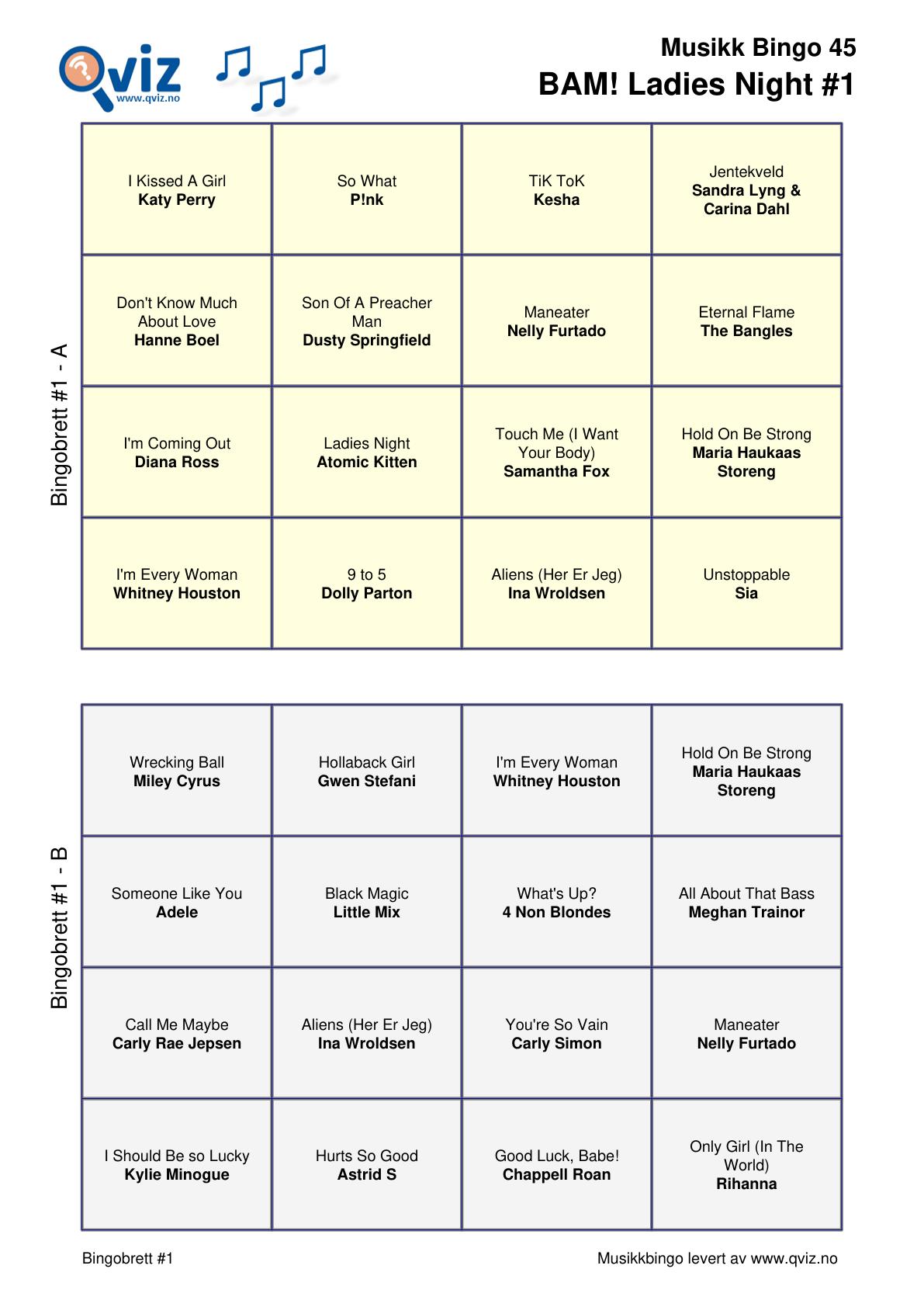 BAM! What a Music Bingo Ladies Night - Bilde 11