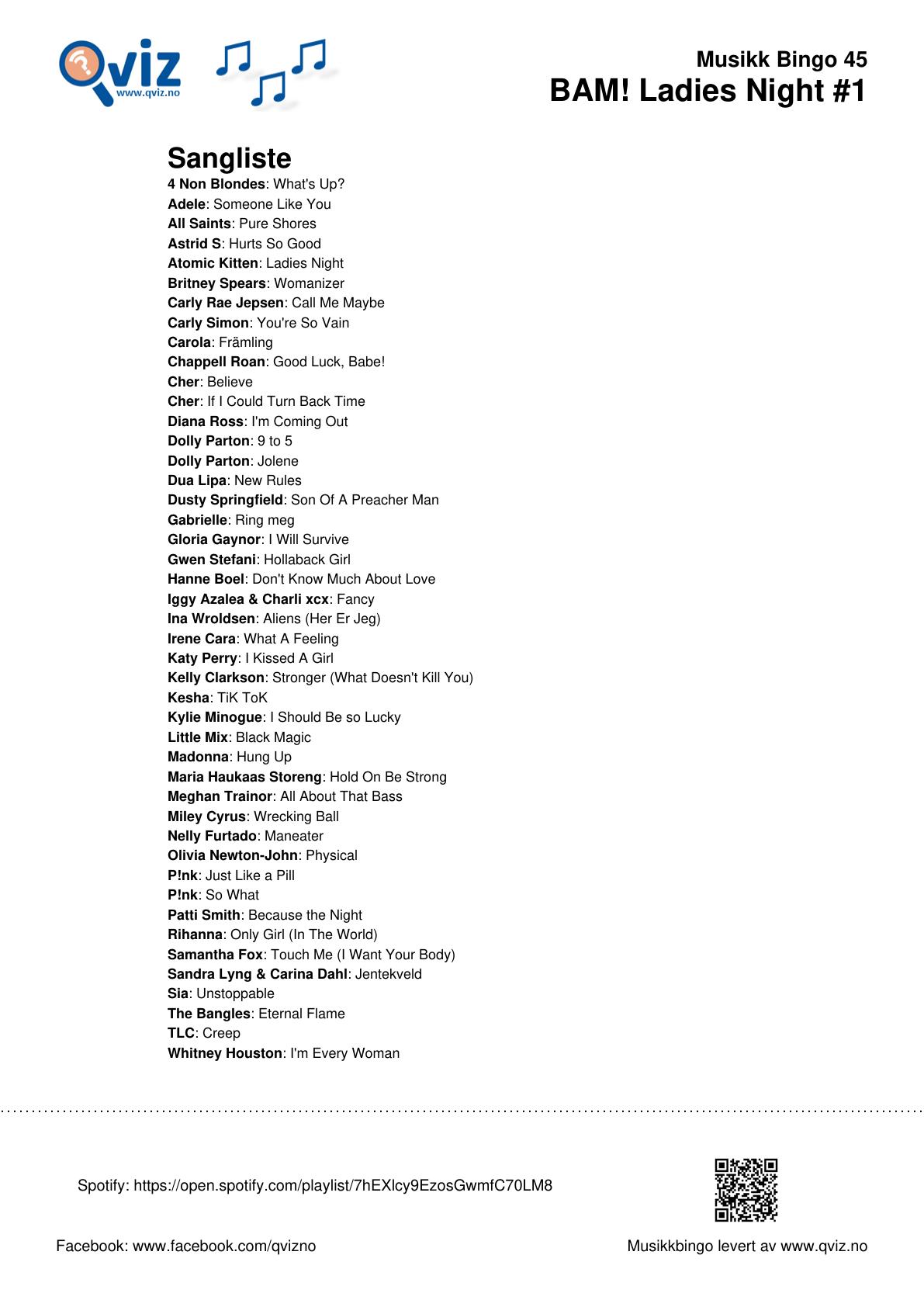 BAM! What a Music Bingo Ladies Night - Bilde 10