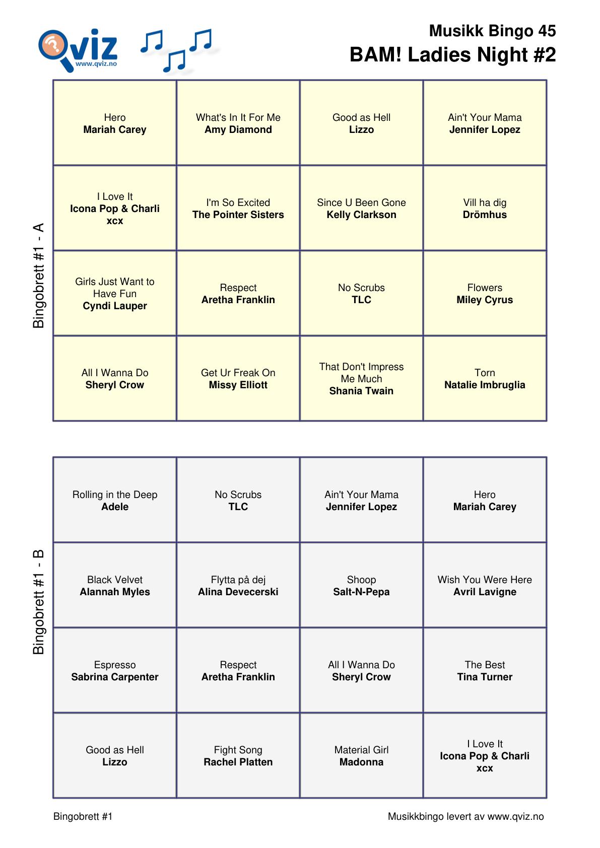 BAM! What a Music Bingo Ladies Night - Bilde 9