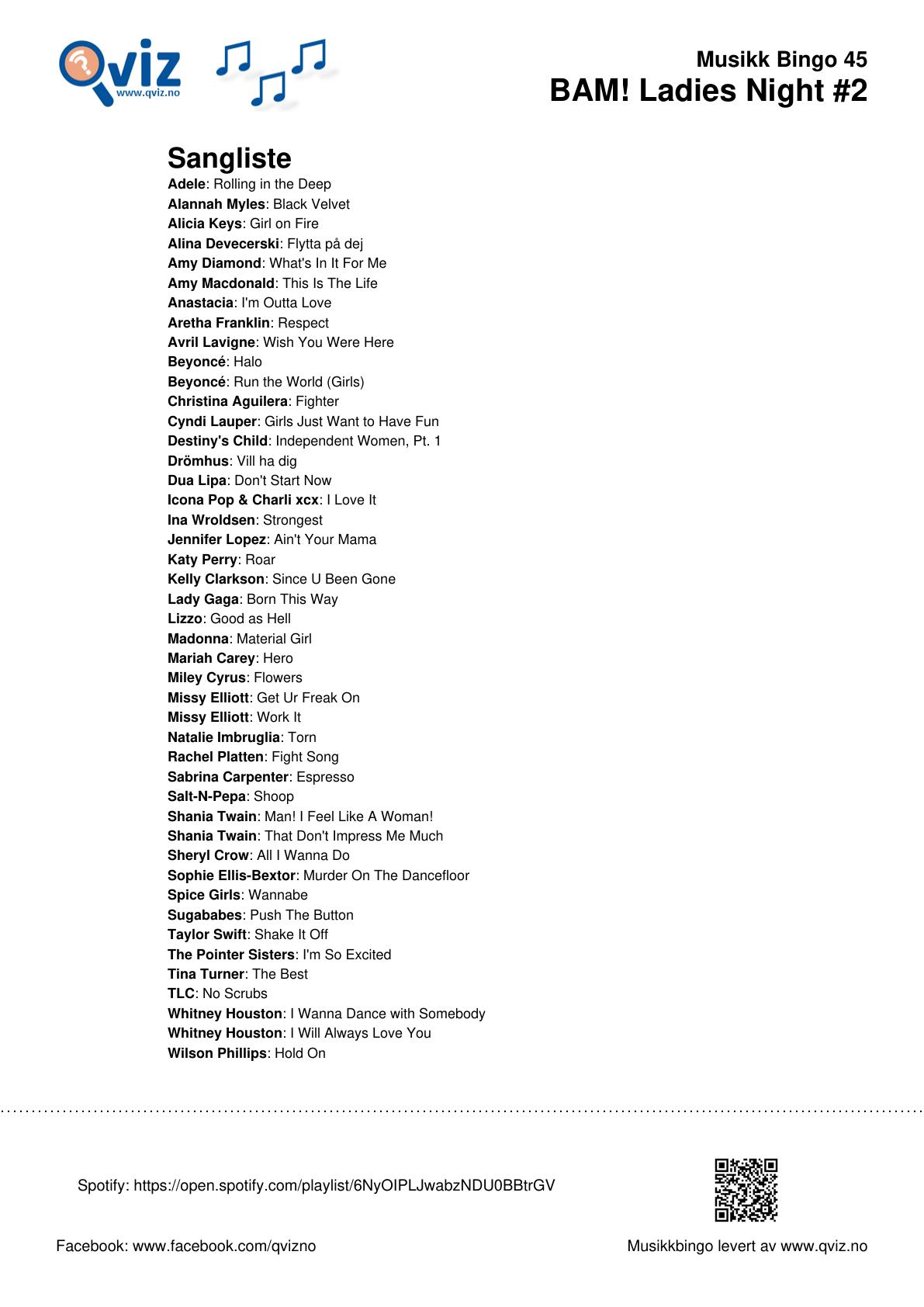 BAM! What a Music Bingo Ladies Night - Bilde 8