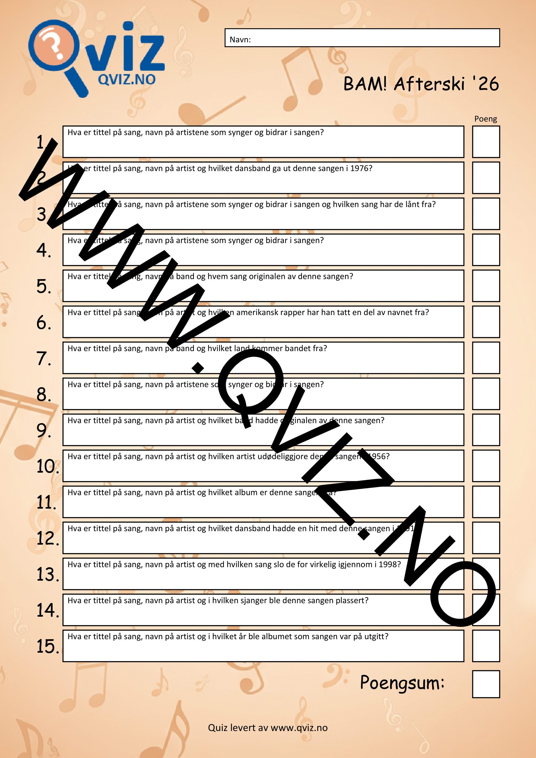 BAM! What a Music Quiz Afterski '26 - Bilde 2