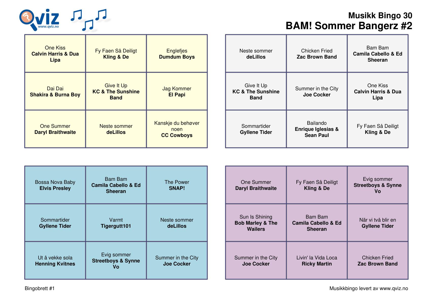 BAM! What a Music Bingo Sommer Bangerz - Bilde 17