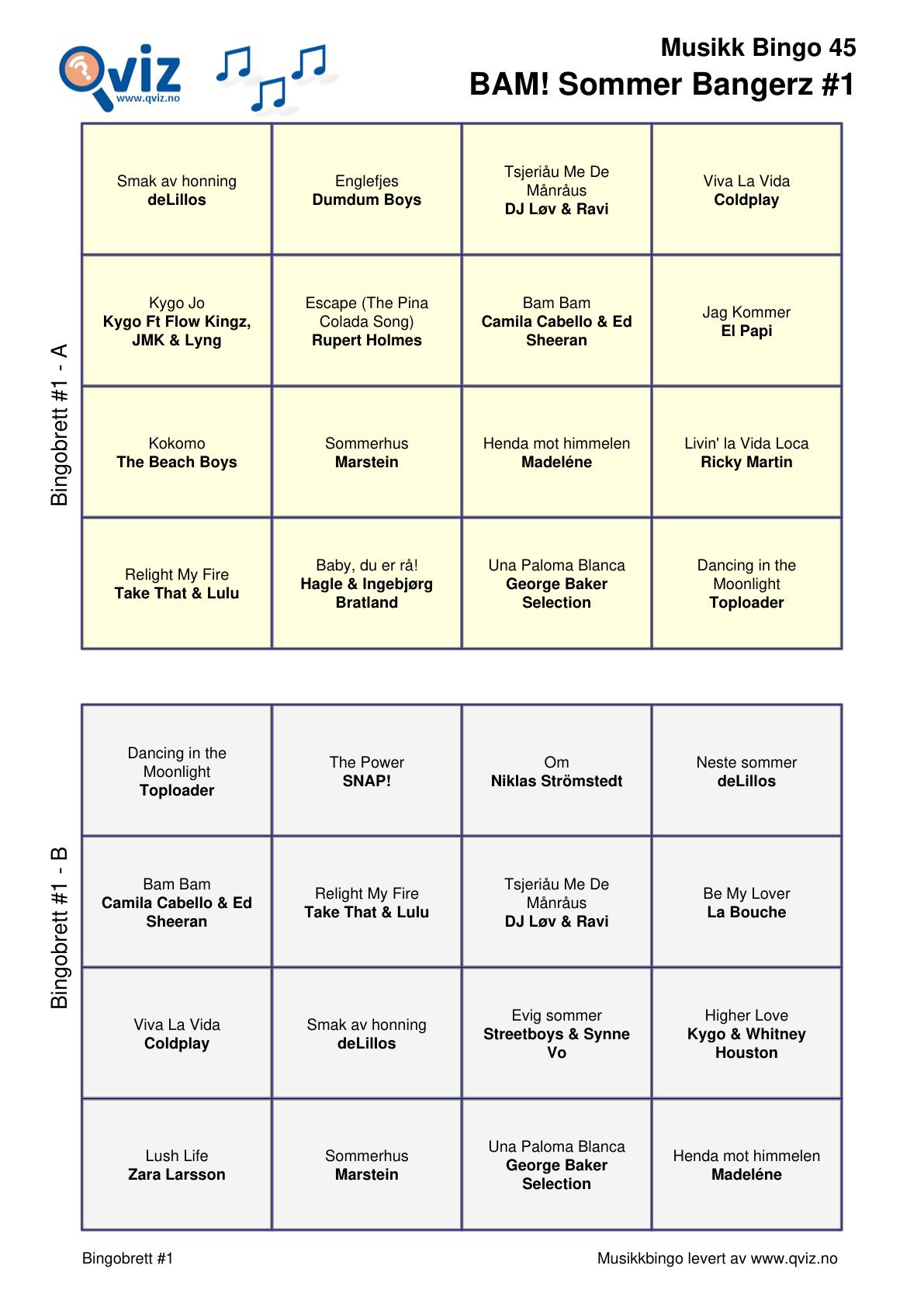BAM! What a Music Bingo Sommer Bangerz - Bilde 11