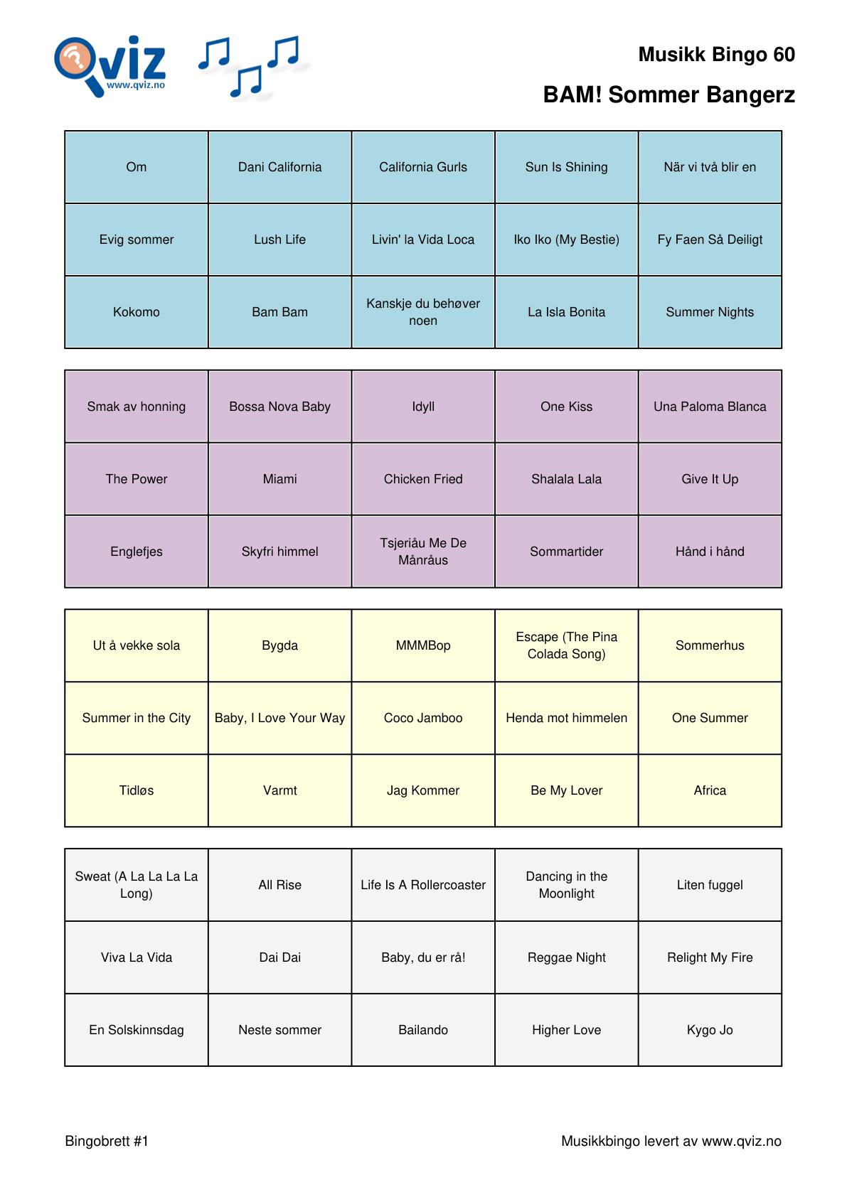 BAM! What a Music Bingo Sommer Bangerz - Bilde 7
