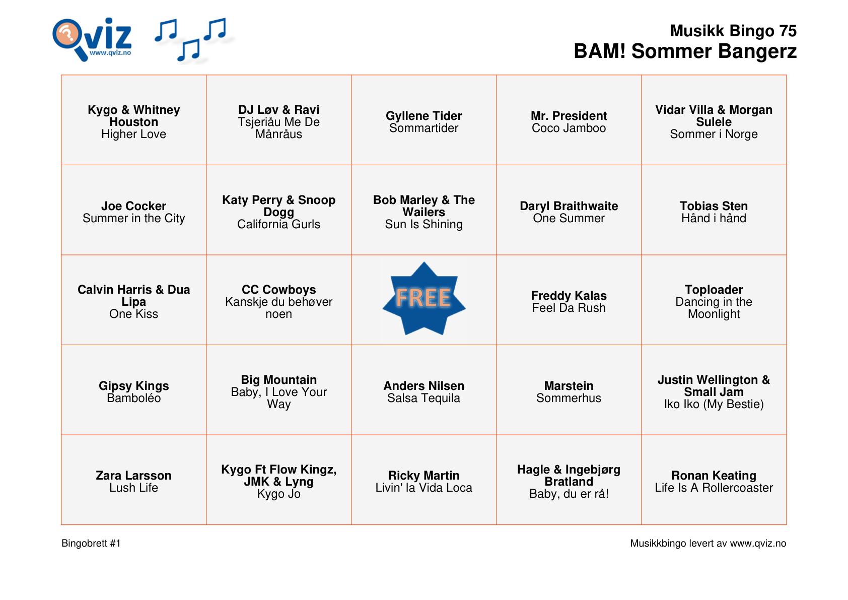 BAM! What a Music Bingo Sommer Bangerz - Bilde 5