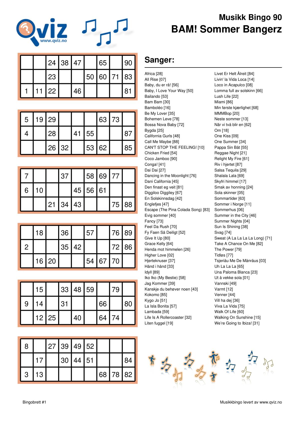 BAM! What a Music Bingo Sommer Bangerz - Bilde 3