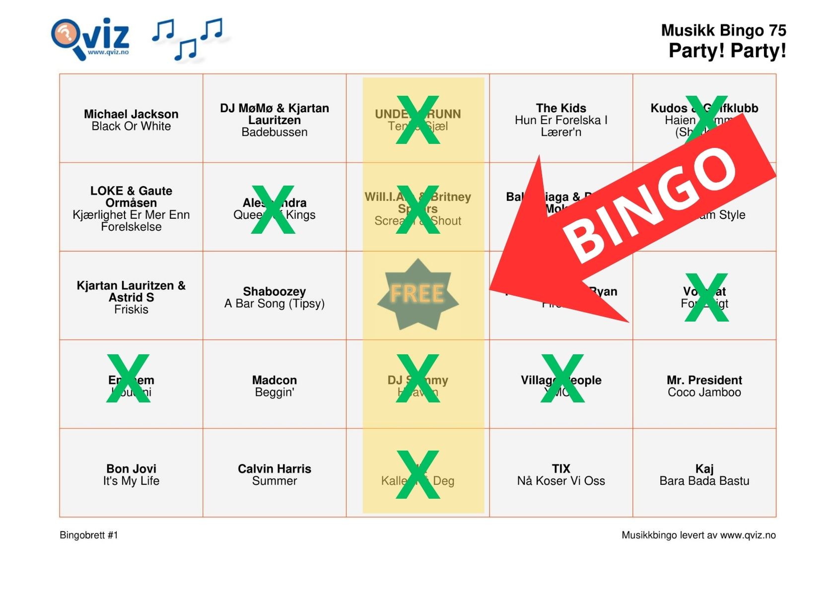 Bingo i kolonne