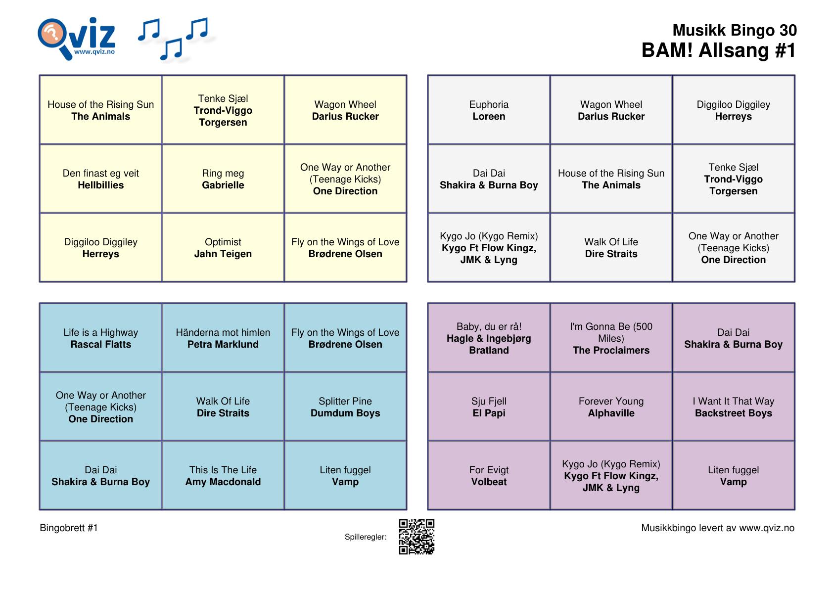 BAM! What a Music Bingo Allsang - Bilde 22