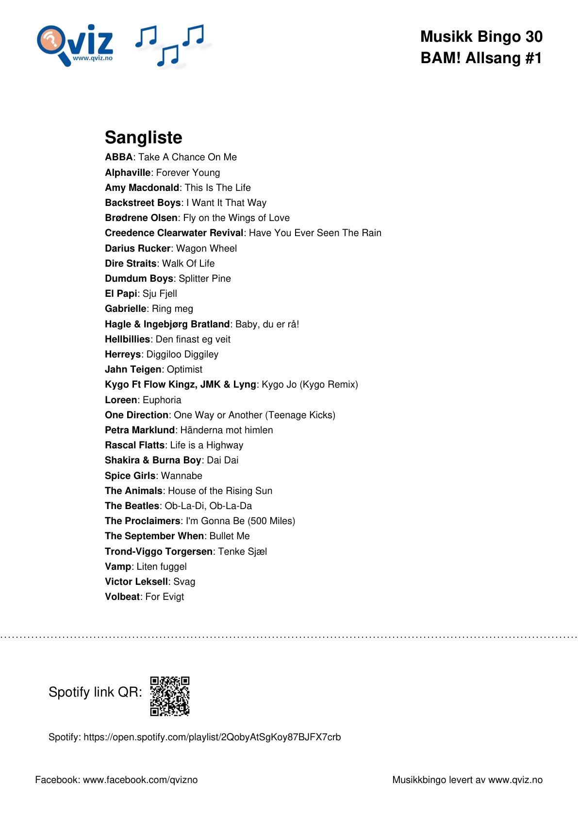 BAM! What a Music Bingo Allsang - Bilde 21