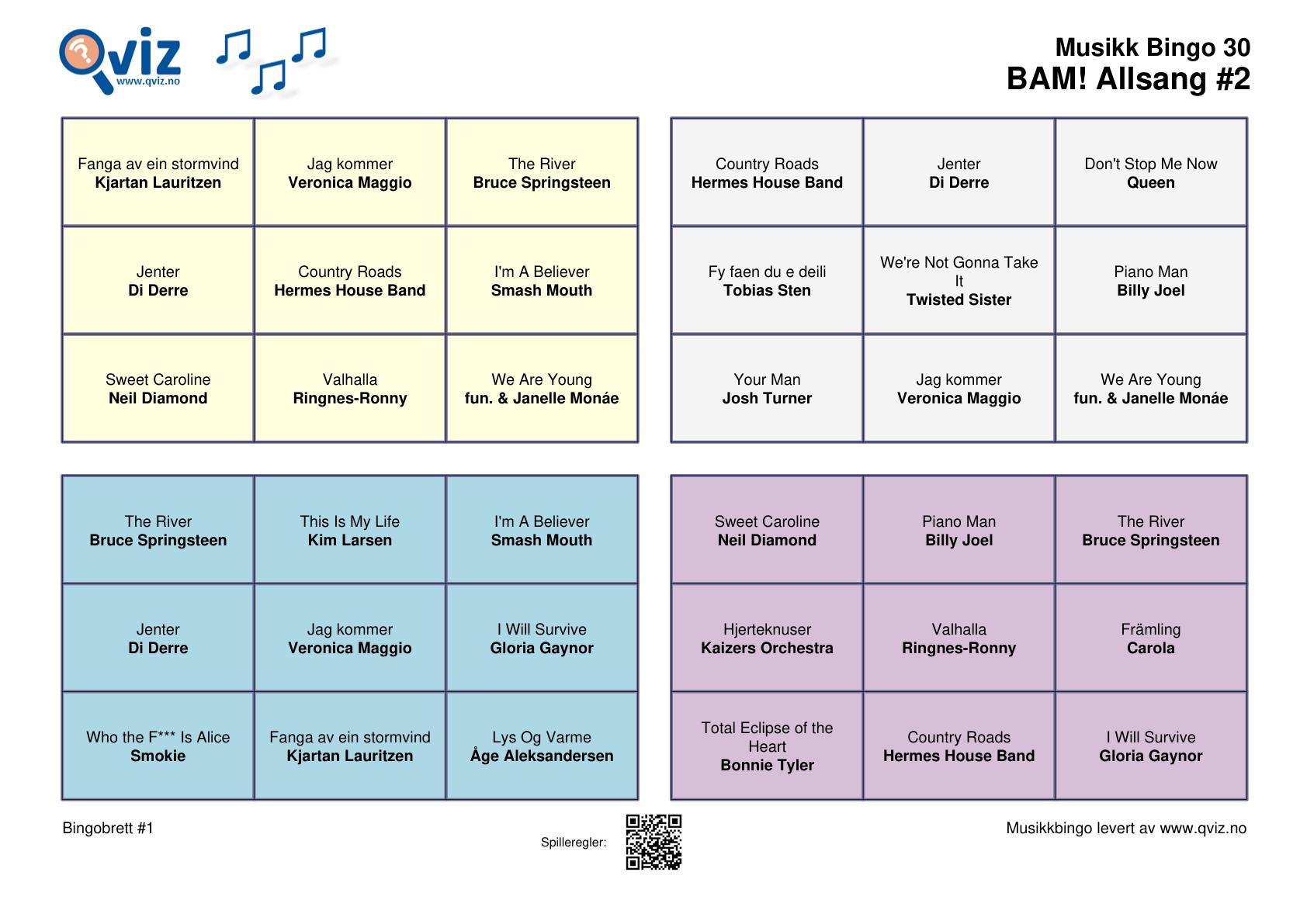 BAM! What a Music Bingo Allsang - Bilde 20