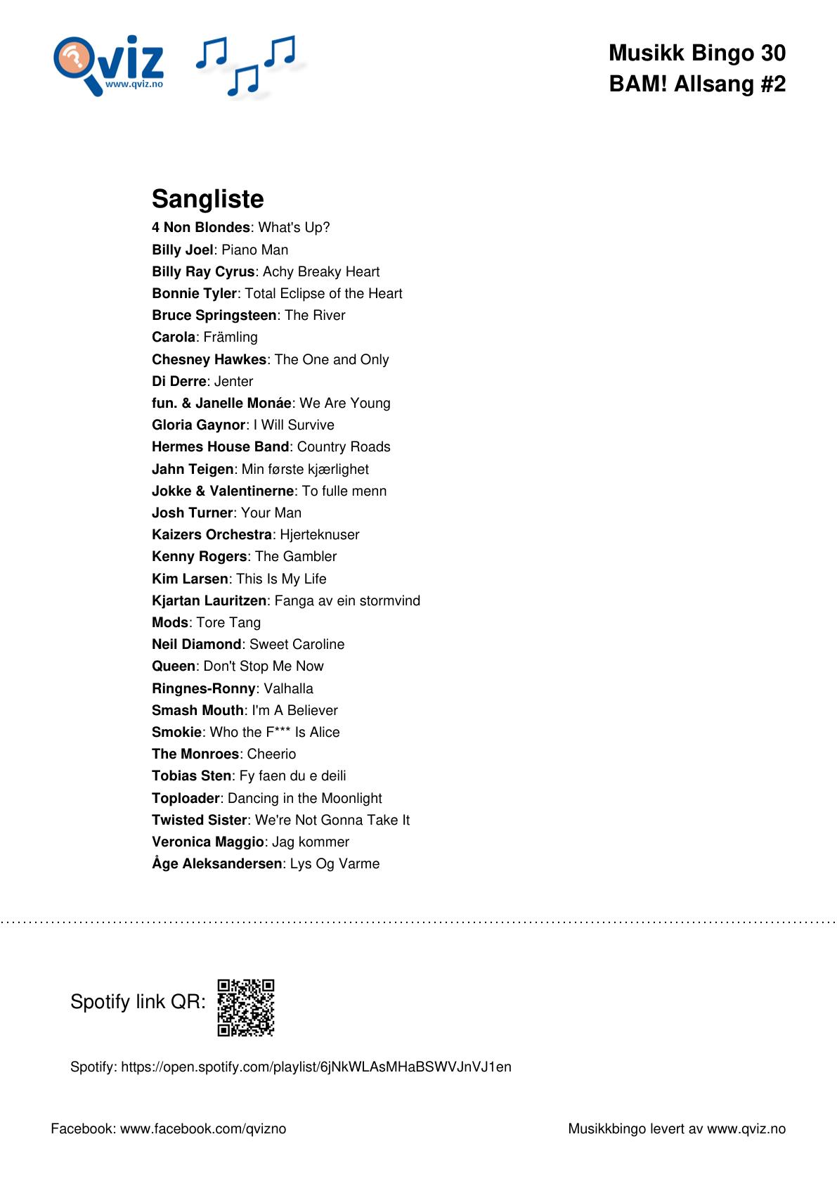 BAM! What a Music Bingo Allsang - Bilde 19